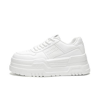 Warrior White Sneakers Slip Resistant, Lightweight, And Breathable Height Increasing Low top Skateboard Shoes Women's
