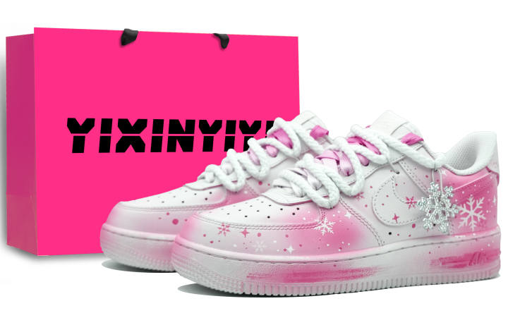 Nike Nike Air Force 1 Abrasion Resistant Low top Skateboard Shoes Unisex Sunset Pink