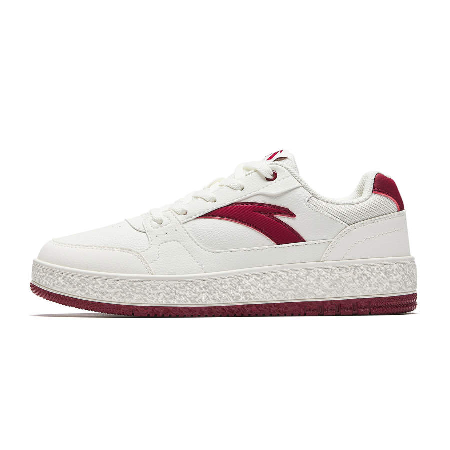 Anta Original 2 Wear resistant And Lightweight Low top Skateboard Shoes Women's White Red
