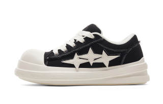 VEIDOORN Low top Skateboard Shoes Unisex Black