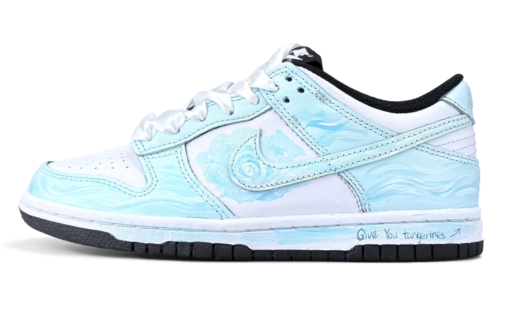 Nike Nike Dunk Abrasion Resistant Low top Skateboard Shoes Unisex Blue White