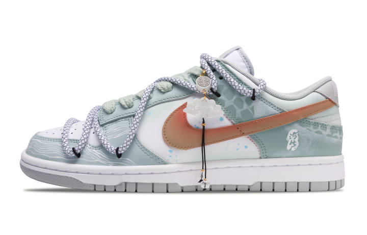 Nike Nike Dunk Fleeting Life Slip Resistant Abrasion Resistant Low top Skateboard Shoes Men's Light Green