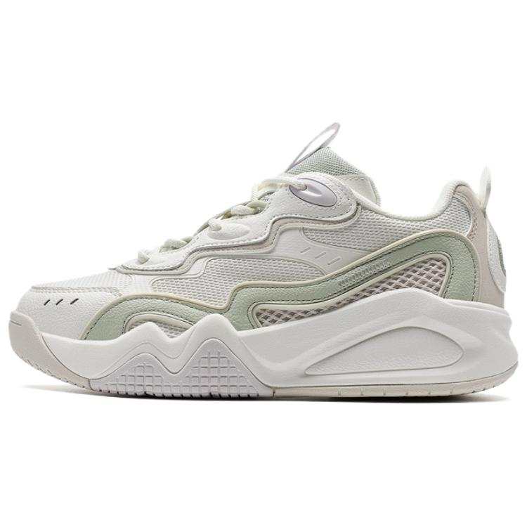XTEP Galaxy Abrasion Resistant Breathable Low top Skateboard Shoes Women's White Green