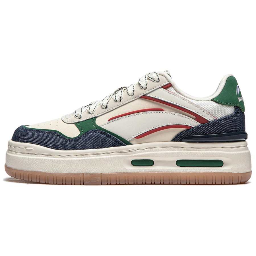 Li-Ning Li Ning Future C1 Slip Resistant Abrasion Resistant Low top Skateboard Shoes Women's Beige Green