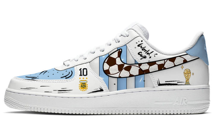 Nike Nike Air Force 1 Skateboard Shoes Men's Low Top Blue/White/Black