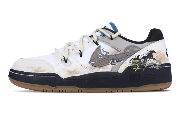 Nike Nike Full Force Low Abrasion Resistant Abrasion Resistant Low top Skateboard Shoes Men's Ecru Gray