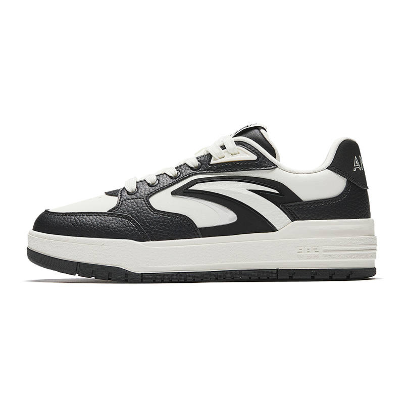 Anta 982 Coverage Cushioning Abrasion Resistant Low top Skateboard Shoes Women's Basic Black Ivory White