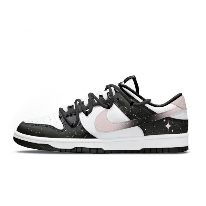 Nike Nike Dunk Abrasion Resistant Low top Skateboard Shoes Unisex Black Pink