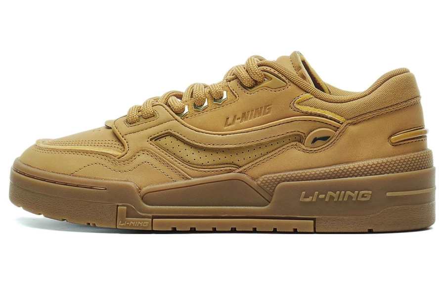 Li-Ning Li Ning 001 BTC Prm Comfortable Slip Resistant Low top Skateboard Shoes Men's Yellow Brown