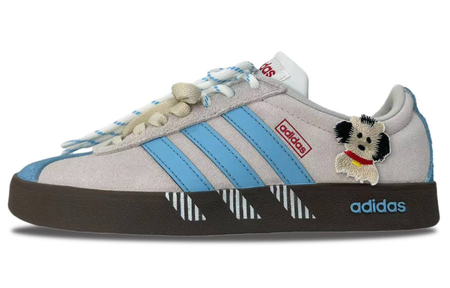 Adidas Adidas VL COURT 2.0 Cushioning Abrasion Resistant Low top Skateboard Shoes Unisex Blue Gray