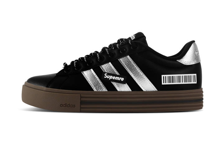 Adidas Adidas Daily 4.0 Lightweight Low top Skateboard Shoes Unisex Black Silver