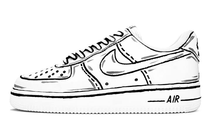 Nike Nike Air Force 1 Slip Resistant Abrasion Resistant Low top Skateboard Shoes Unisex Black White
