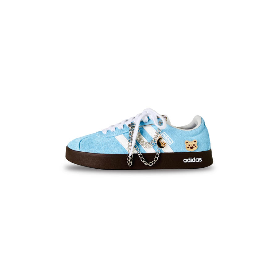 Adidas Adidas VL COURT 2.0 Skateboard Shoes Unisex Low Top Blue/White