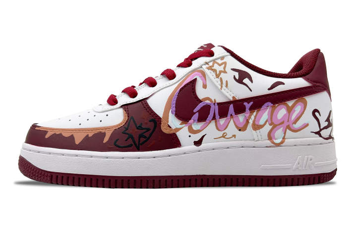 Nike Nike Air Force 1 Slip Resistant Slip Resistant Low top Skateboard Shoes GS Red White