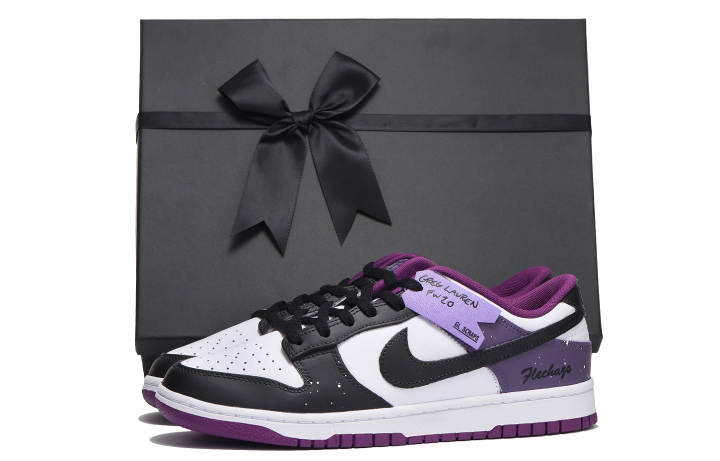 Nike Nike Dunk Abrasion Resistant Low top Skateboard Shoes Unisex Purple Gray
