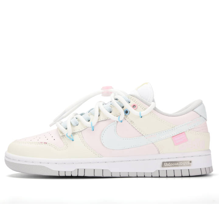 Nike Nike Dunk Peach Killer Cow Leather Abrasion Resistant Low top Skateboard Shoes Unisex Yellow Blue Pink