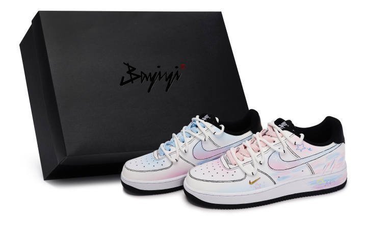 Nike Nike Air Force 1 811 Manufacturing, Multicolor Star Design, Special Shoe Box Lightweight Low top