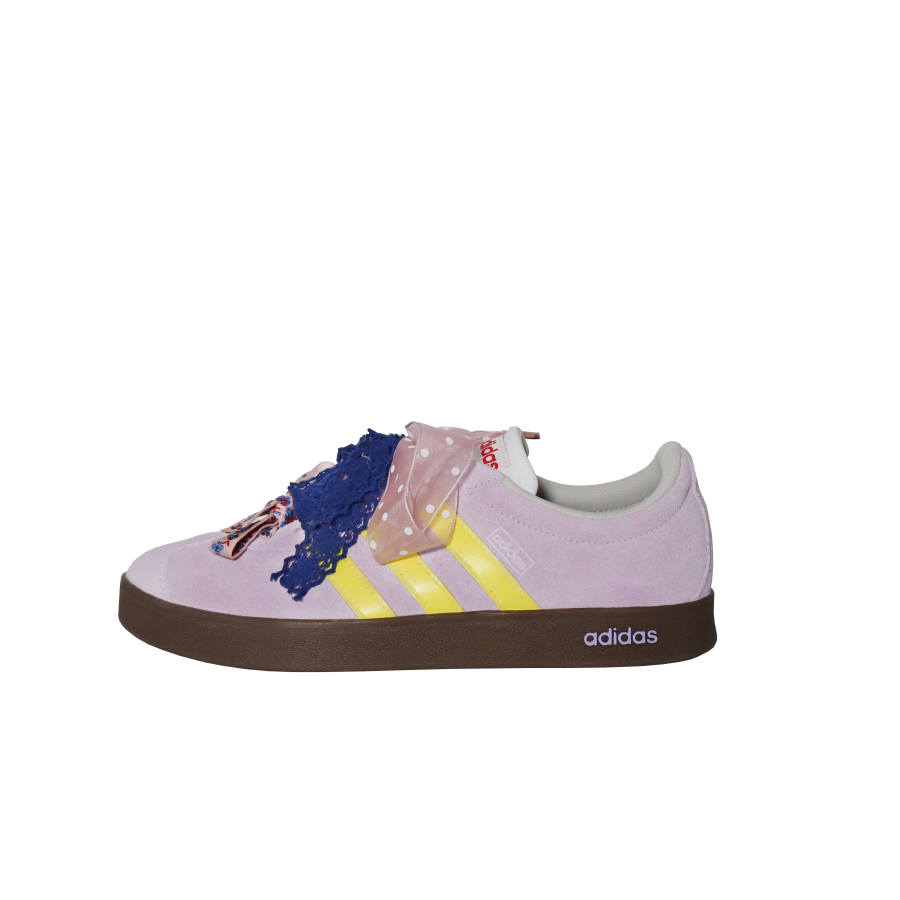 Adidas Neo VL Court 2.0 Wisteria Purple Manor Abrasion Resistant Low top Skateboard Shoes Unisex Purple