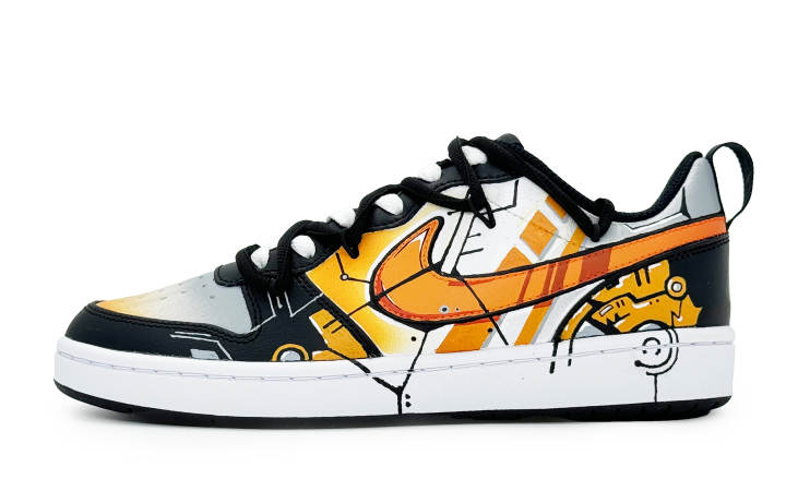 Nike Nike Court Borough Low 2 Slip Resistant Slip Resistant Low top Skateboard Shoes GS White Orange