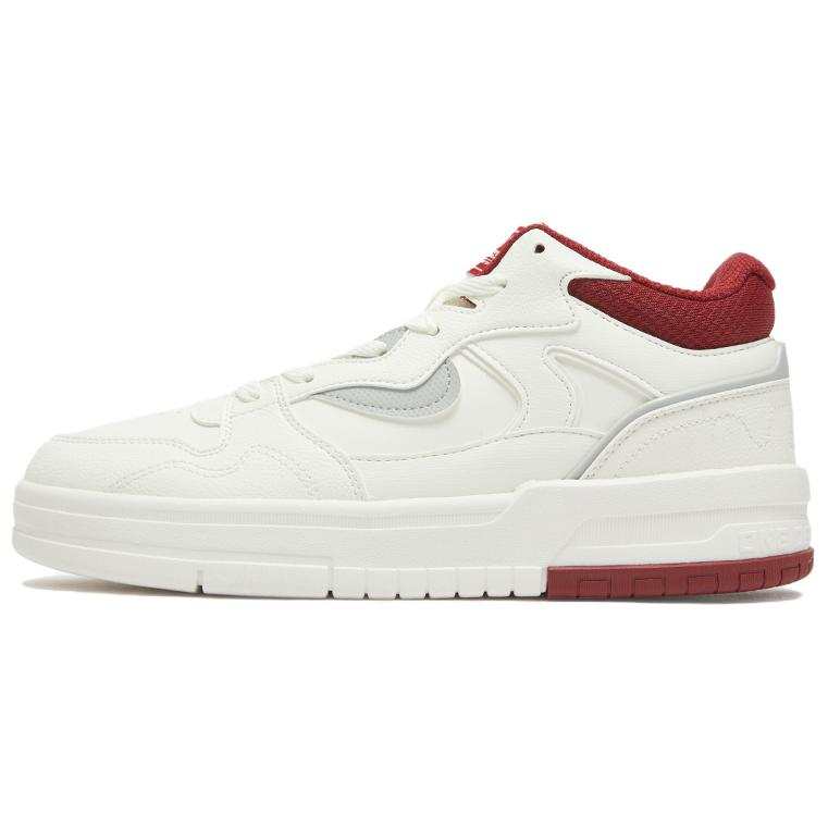 361° Slip Resistant Abrasion Resistant High top Skateboard Shoes Men's White Red
