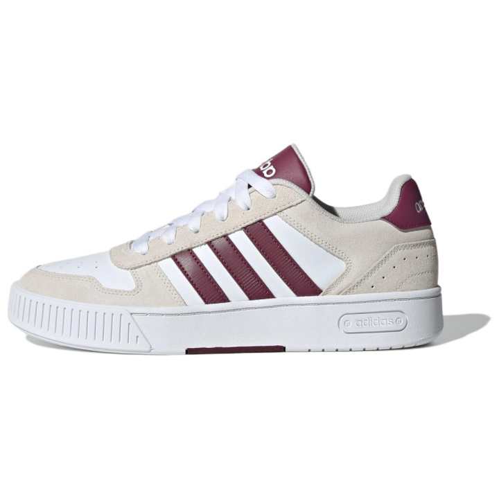 Adidas Adidas Synthetic Leather, Split Cow Leather Low top Skateboard Shoes Unisex White Brown