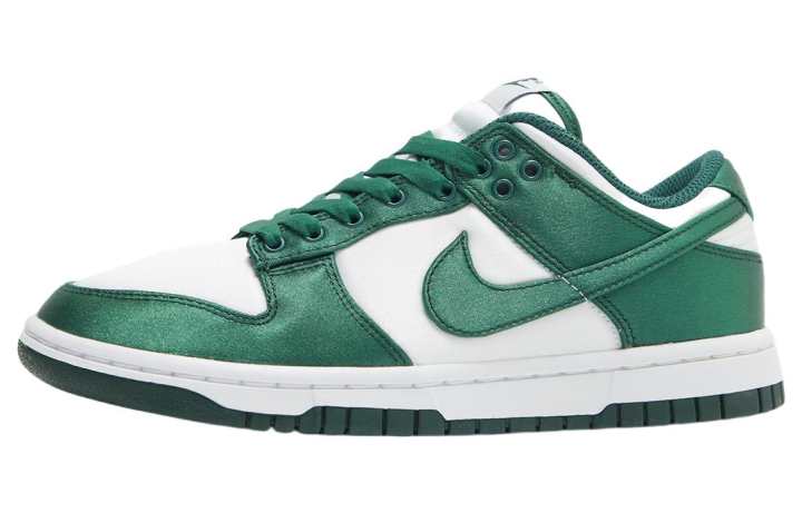 Nike Nike Dunk 'Satin' Abrasion Resistant Breathable Low top Skateboard Shoes Men's White Green