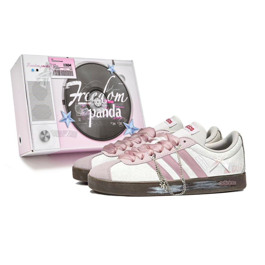 Adidas Neo VL Court Lifestyle Freedom Panda, Box, Lock Love Slip Resistant And Breathable Slip Resistant And Breathable