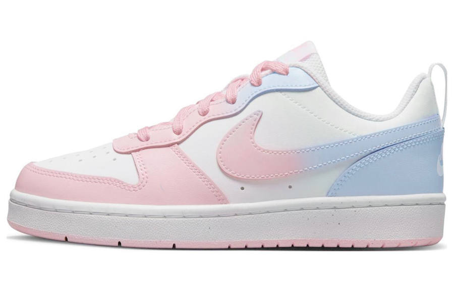 Nike Nike Court Borough Low Naive Girlish Synthetic Leather Low top Skateboard Shoes GS Pink Blue