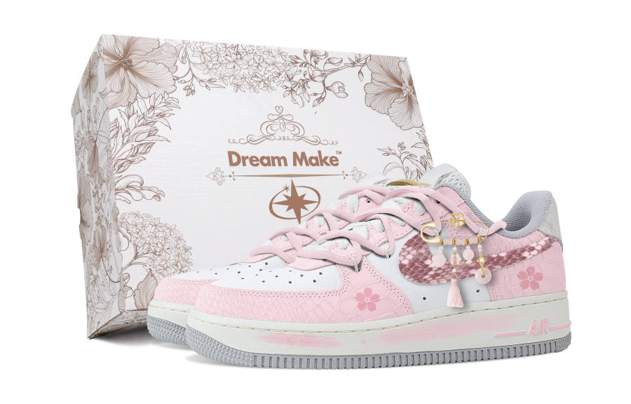 Nike Nike Air Force 1 Skateboard Shoes Women's Low Top Pink/White