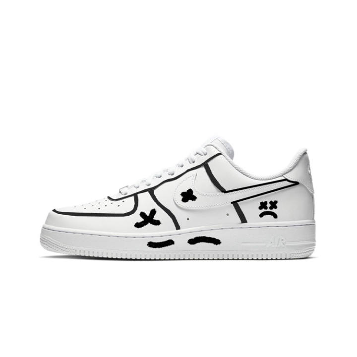 Nike Nike Air Force 1 Mistake Low top Skateboard Shoes Women's Black White