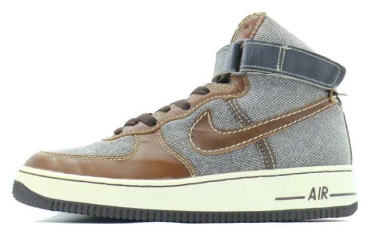 Nike Nike Air Force 1 Premium Coverage High top Skateboard Shoes Men's Brown