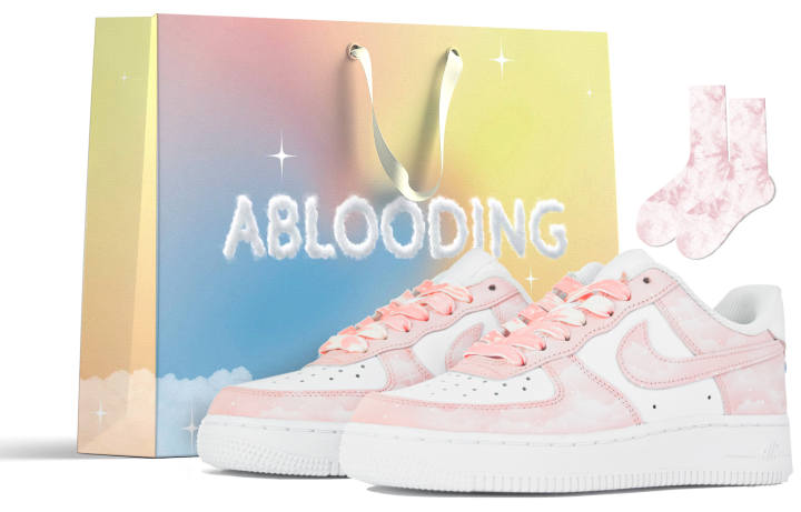 Nike Nike Air Force 1 ABLOODING Starry Sky Collection Skateboard Shoes Women's Pink