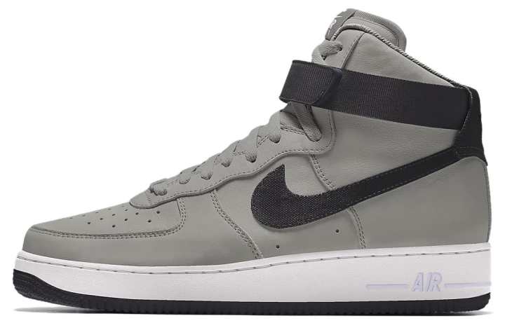 Nike Nike Air Force 1 Slip Resistant Abrasion Resistant High top Skateboard Shoes Women's Gray
