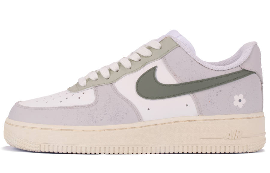 Nike Nike Air Force 1 Green Floral WS Abrasion Resistant Low top Skateboard Shoes Women's Pink