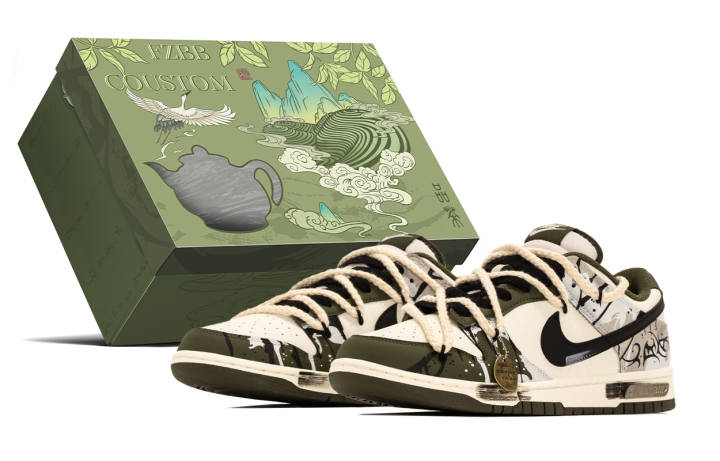 Nike Nike Dunk Box, Box Abrasion Resistant Abrasion Resistant Low top Skateboard Shoes Men's Green Black