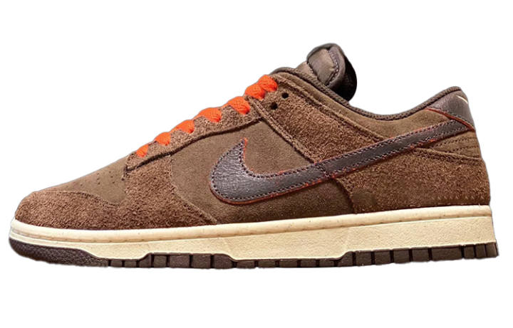 Nike Nike Dunk Latte Leather Casual Slip Resistant Cushioning Abrasion Resistant Low top Skateboard Shoes Men's Brown