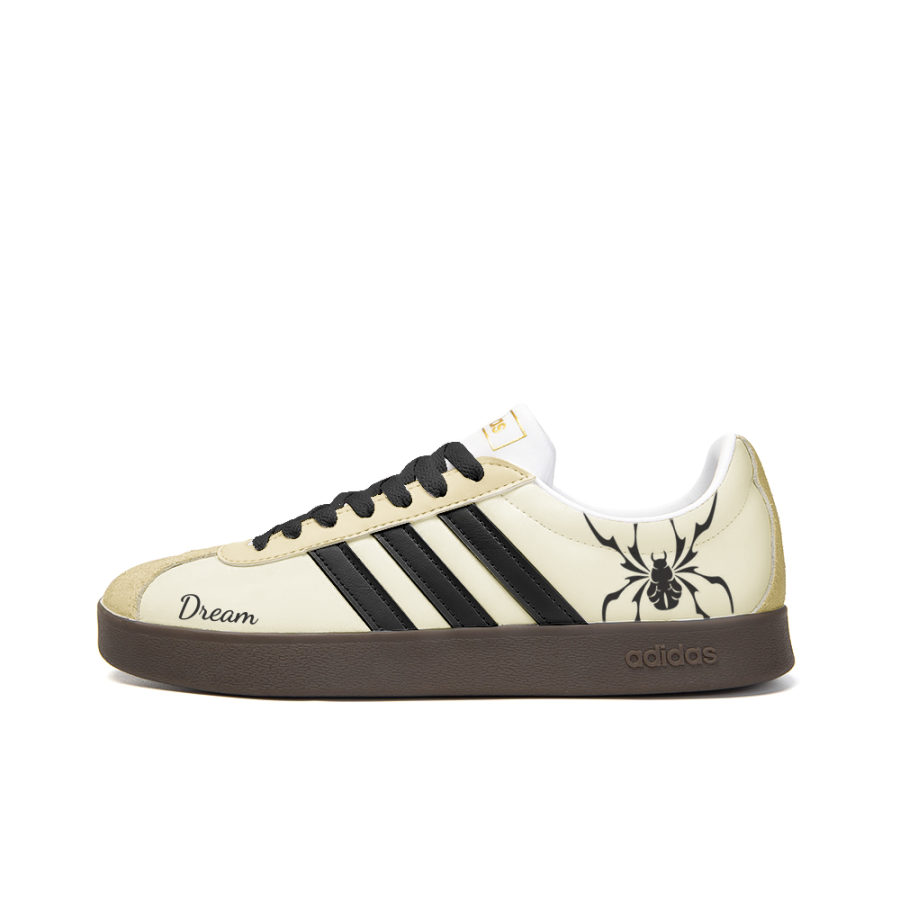 Adidas Neo VL Court 2.0 Slip Resistant Abrasion Resistant Low top Skateboard Shoes Unisex Yellow Black