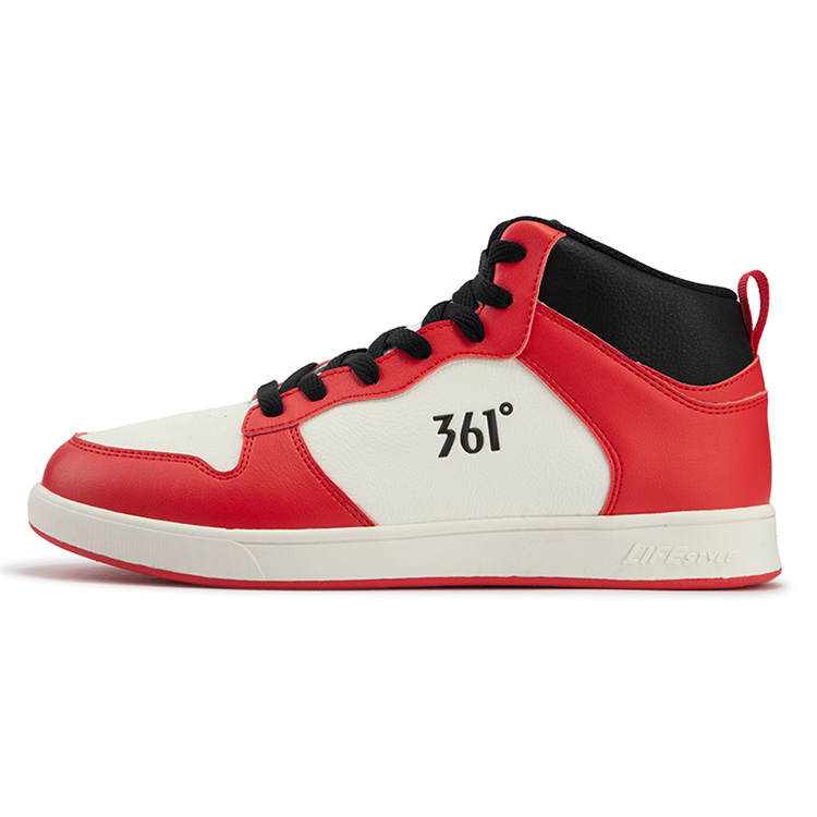 361° Air Force 1 Slip Resistant Abrasion Resistant Mid top Skateboard Shoes Men's Sparrowflower Red