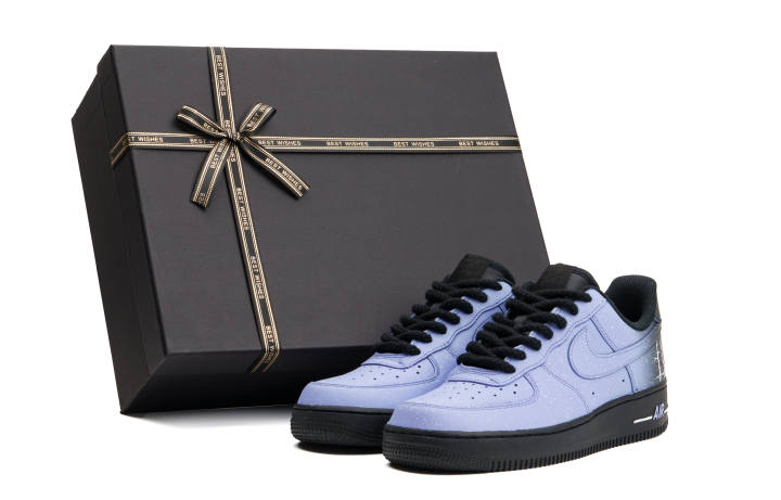 Nike Nike Air Force 1 Abrasion Resistant Low top Skateboard Shoes Unisex Black Purple