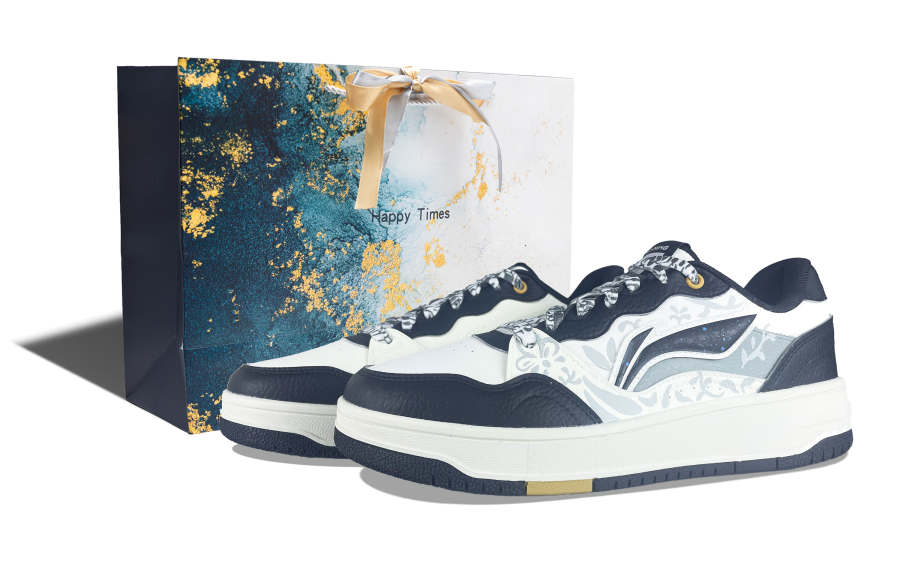 Li-Ning Li Ning Tianji Soft Cushioning Abrasion Resistant Balance Low top Skateboard Shoes Men's White Black