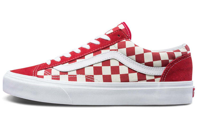 Vans Vans Style 36 Checkerboard Low top Skateboard Shoes Unisex Red White