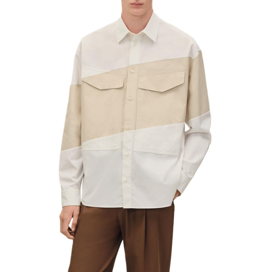 HERMES HERMES Shirts Men's White Lapel Moderate