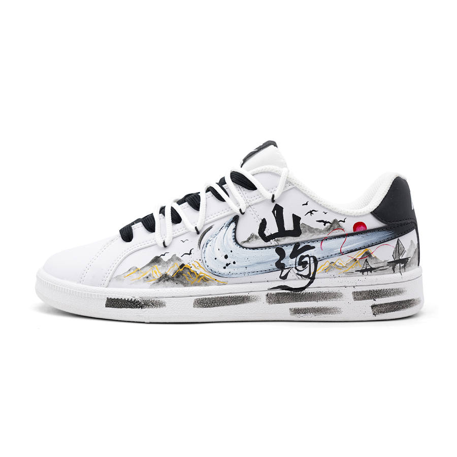 Nike Nike Court Royale Sea Butterfly Voyage Thermal Cushioning Low top Skateboard Shoes Men's Black White