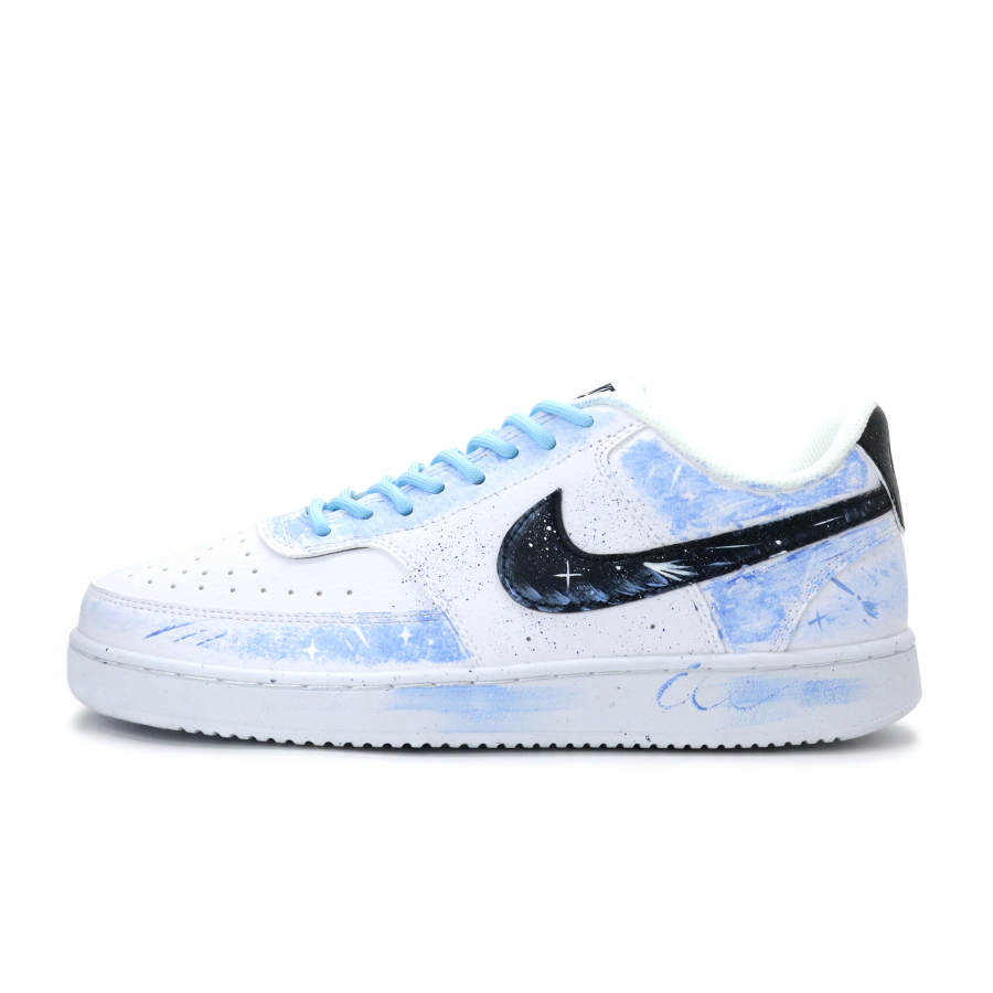 Nike Nike Court Vision 1 Sea Island White Wave, Fashion Street, Cool Breeze Leather Abrasion Resistant Moisture Wicking