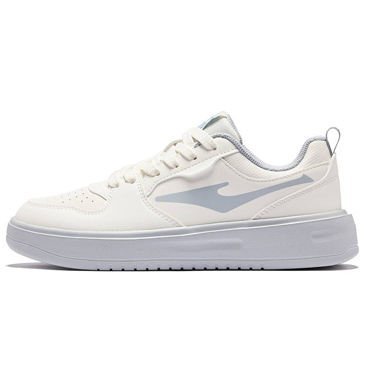 Erke Slip Resistant Abrasion Resistant Low top Skateboard Shoes Women's White Gray