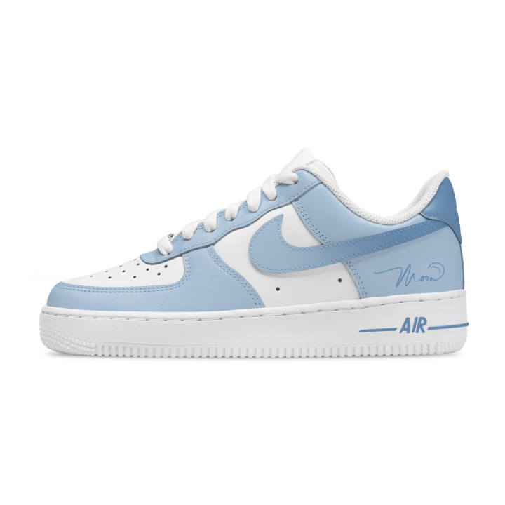 Nike Nike Air Force 1 Blue Dream Whisper Cushioning Abrasion Resistant Low top Skateboard Shoes Unisex Blue White