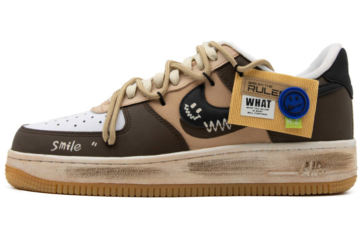Nike Nike Air Force 1 Low top Skateboard Shoes Women's Brown