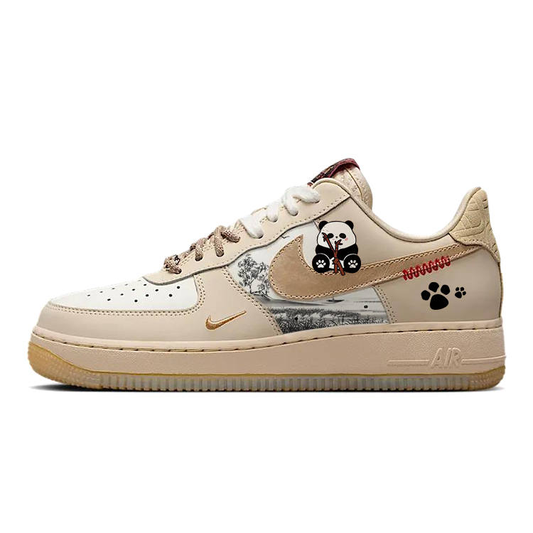 Nike Nike Air Force 1 Slip Resistant, Abrasion Resistant, Lightweight Low top Skateboard Shoes Women's Brown