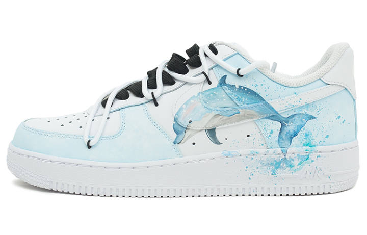 Nike Nike Air Force 1 Skateboard Shoes Men's Low Top Blue/White