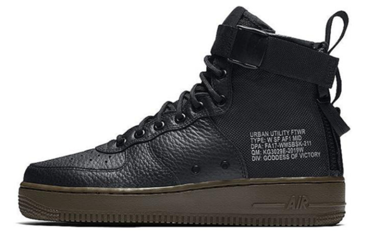 Nike Nike Sf Air Force 1 Mid Black Dark Hazel Women's